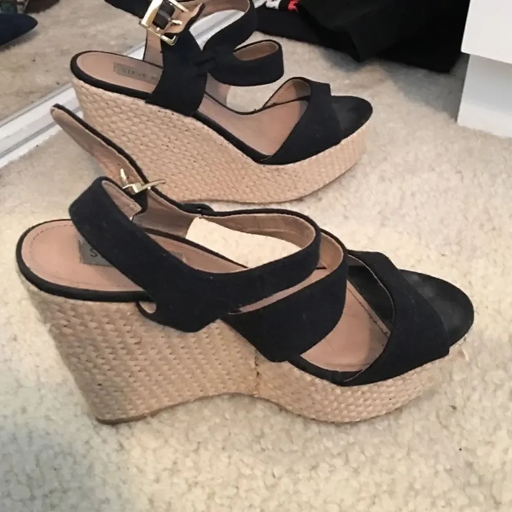 Steve Madden - Black Wedge - Size 8 - Worn Twice
